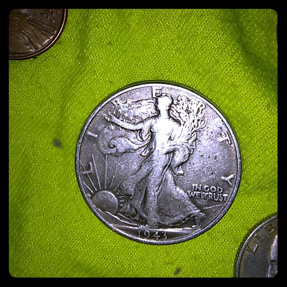 Early coins. Pennys, dimes,half dollar, dollar,